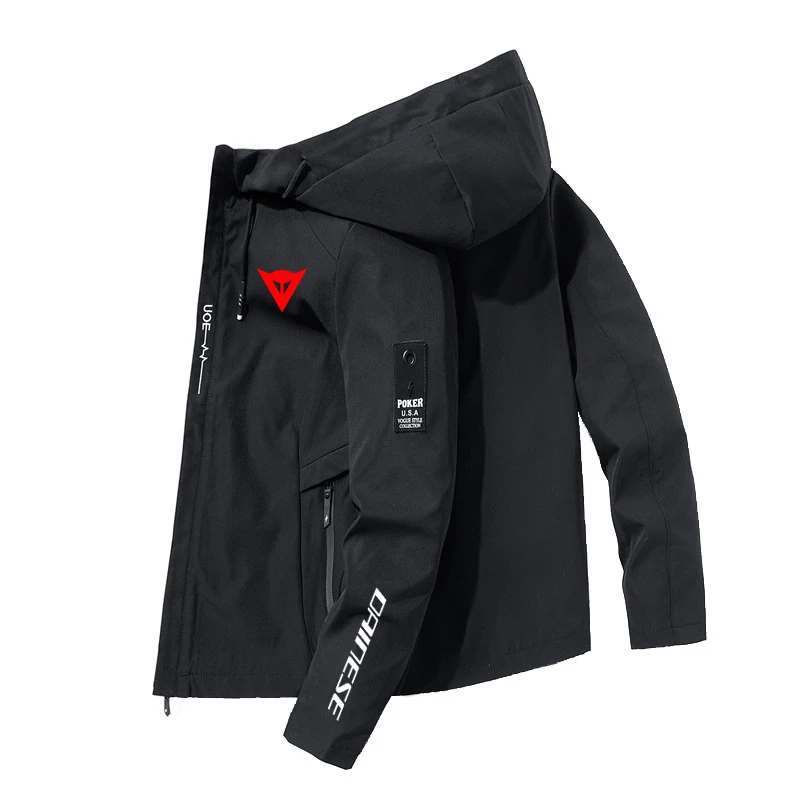 

Spring And Autumn Fashion Printing Men'S Windbreaker Coat Casual Jogging Windproof Zipper Hooded Jacket Hip-Hop Street Men'S Top