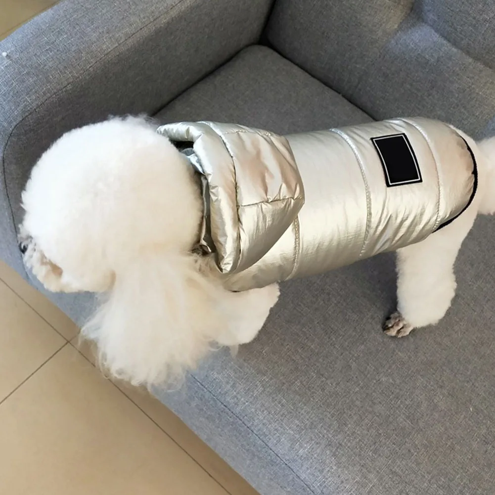 

Home Casual Cold Weather Waterproof Dog Winter Coat Hoodie Snowsuit Keep Warm Soft Thick Unisex Cotton Blend Windproof Outdoor