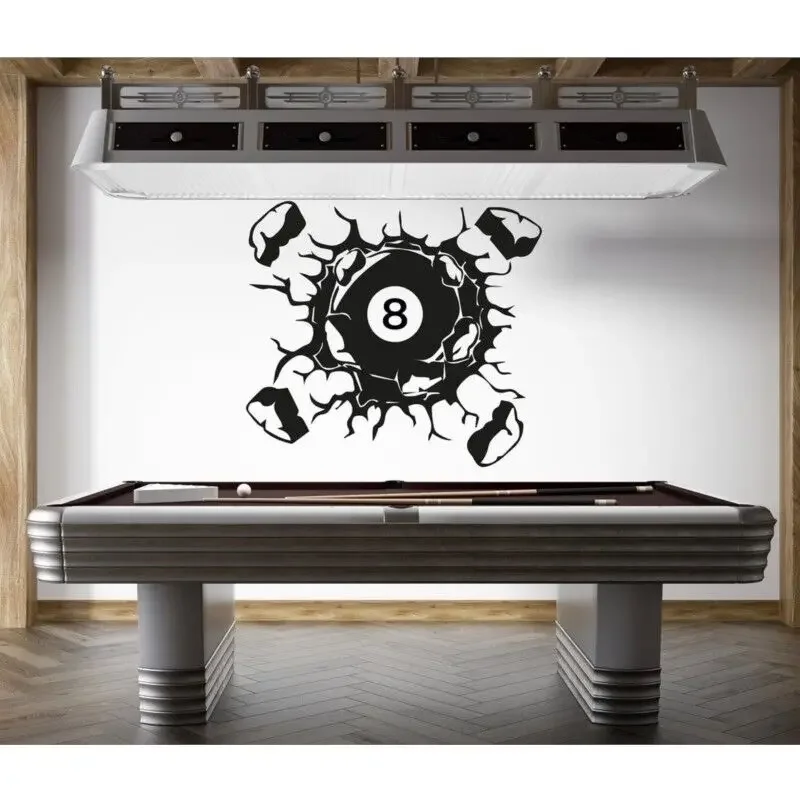 Наклейка на стену для бильярда украшение бильярдной комнаты № 8 наклейка