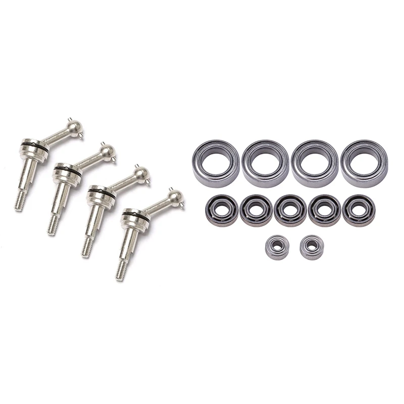 

1 Set K989-07 K989-08 K989-09 Bearing Set & 4 Pcs 2Mm Extended Metal CVD Universal Joint Shaft