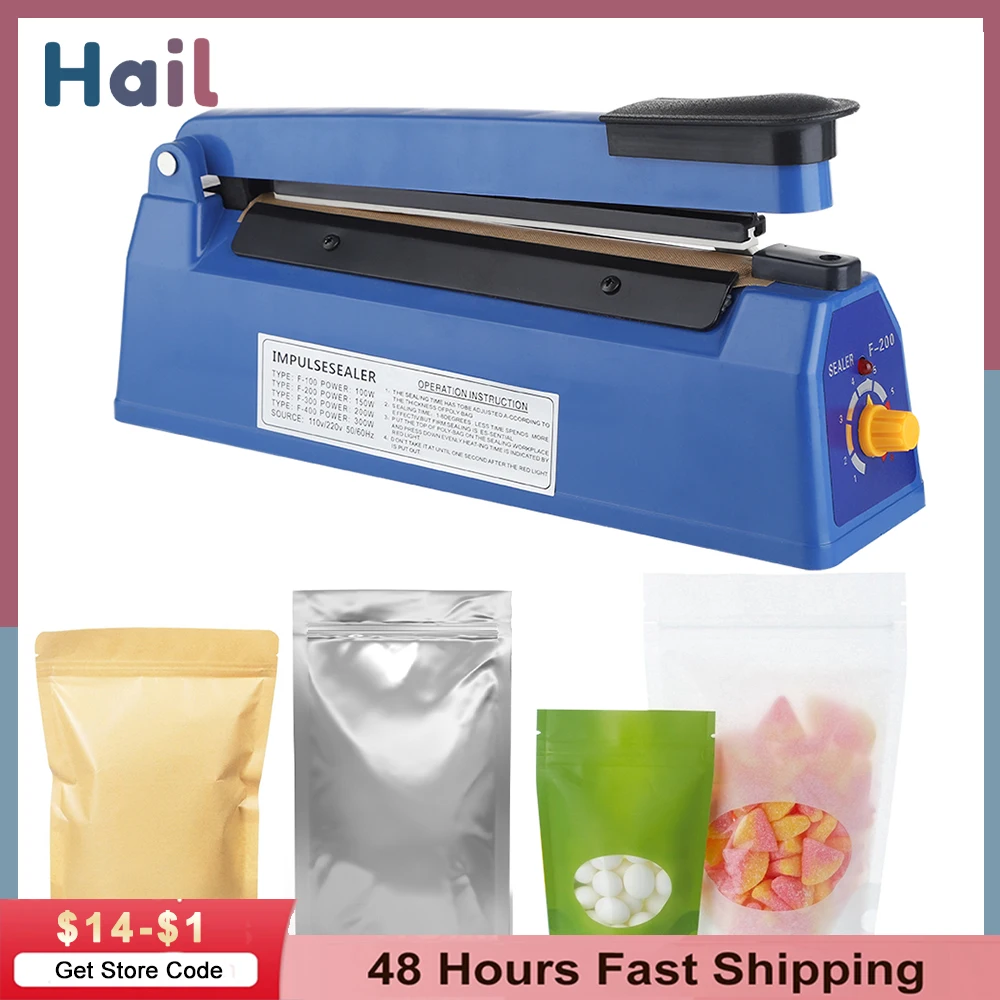 Plastic Bags Sealer Vacuum Packaging Machine Electric 8 Temp