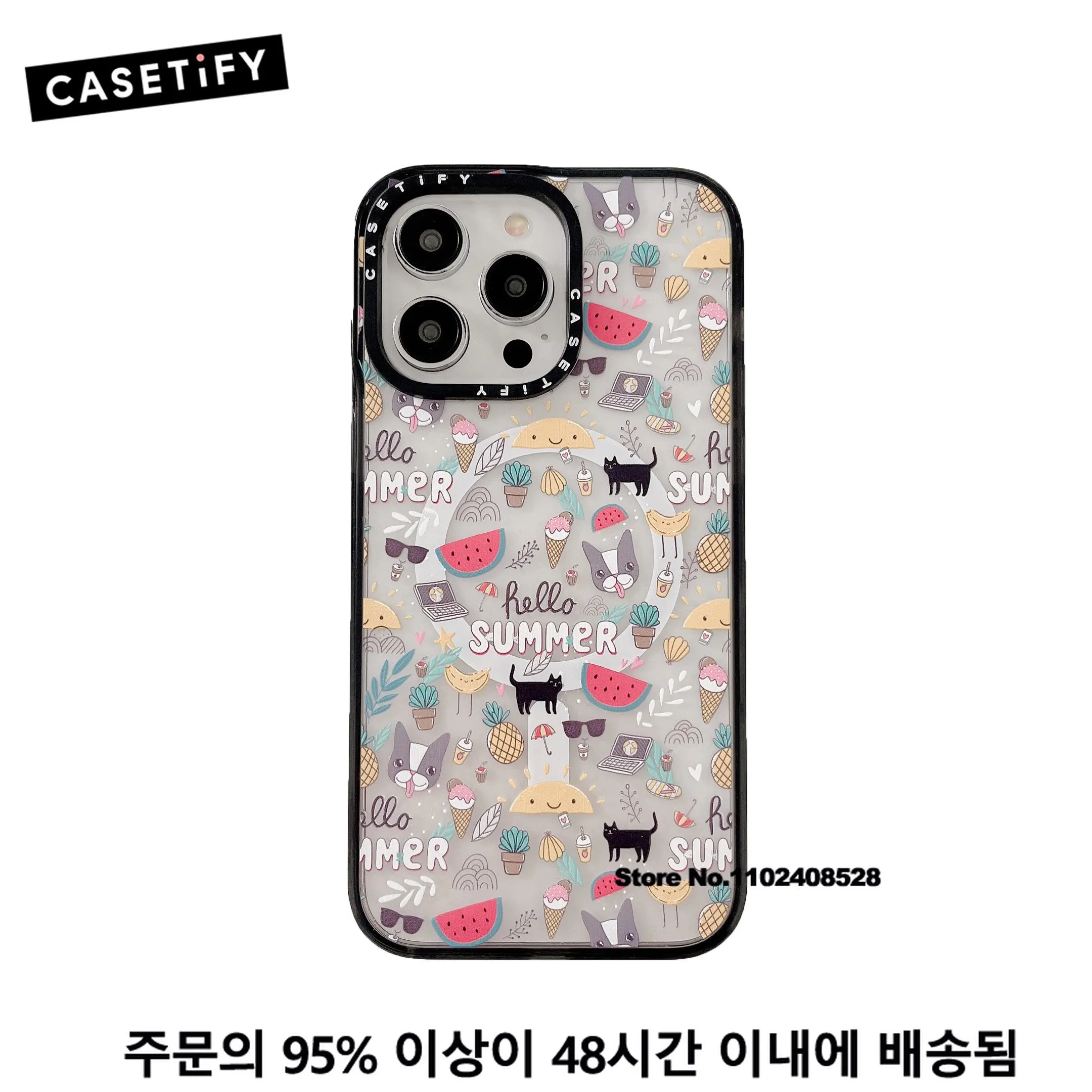 

CASETIFY Hello Summer Magnetic Magsafe Wireless Charging Cases for IPhone 11 12 13 14 Pro Max Case Shockproof Hard Cover