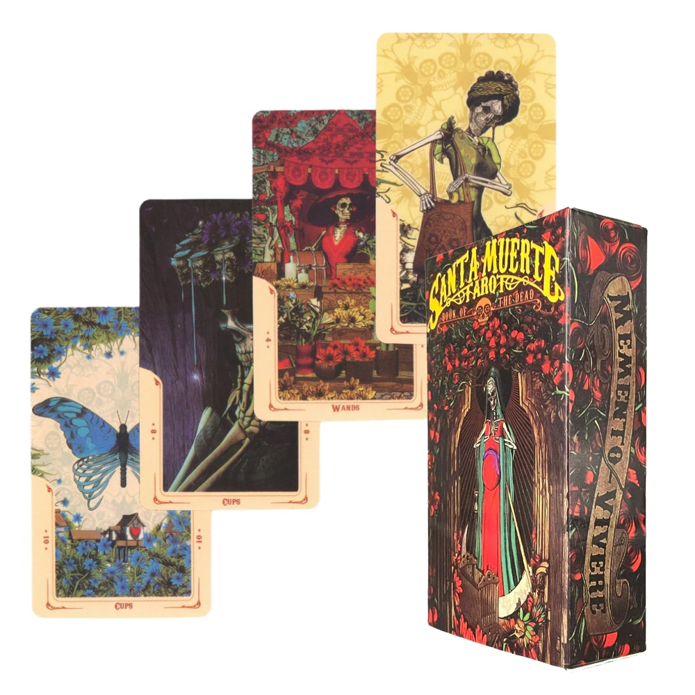 Grim Reaper Xmas Tarot Card Fate Runes for Fortunetelling Deck Box Toro Cards загадочные предсказания Oraculos Gato Hecate -