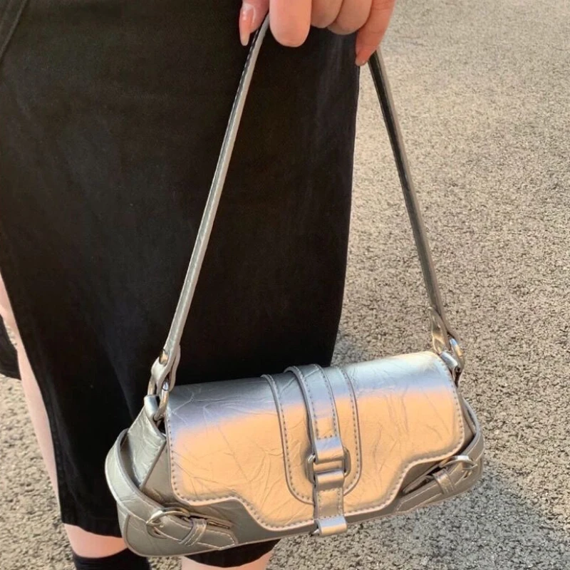 

Крутая модная дамская сумочка для подмышек из искусственной кожи, маленькие женские сумки на плечо, сумочка для подмышек в стиле ретро, кросс-боди