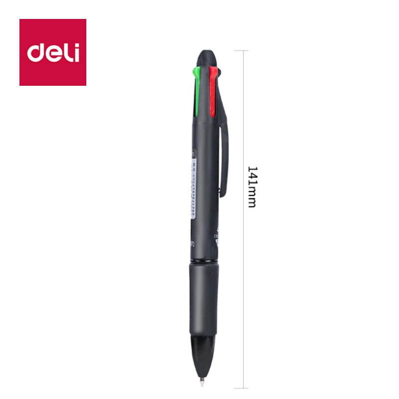 

Шариковые ручки Deli 4-в-1 синие, черные, красные, зеленые
