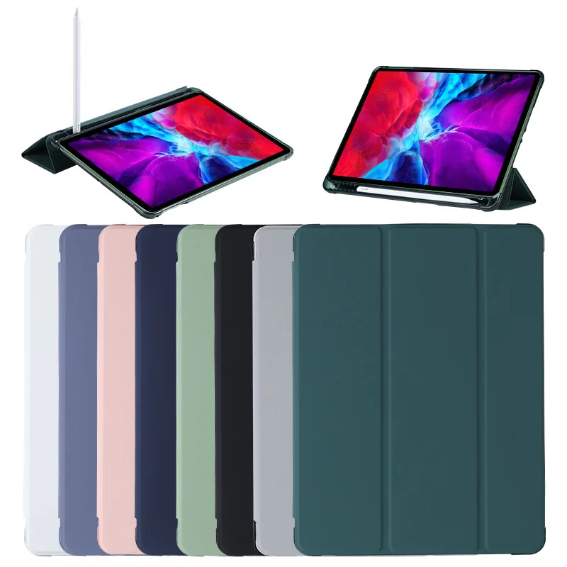 

ipad case pro10.5 with Pen Slot 10.2 Magnetic air5 Leather case mini6 Triple fold TPU soft case