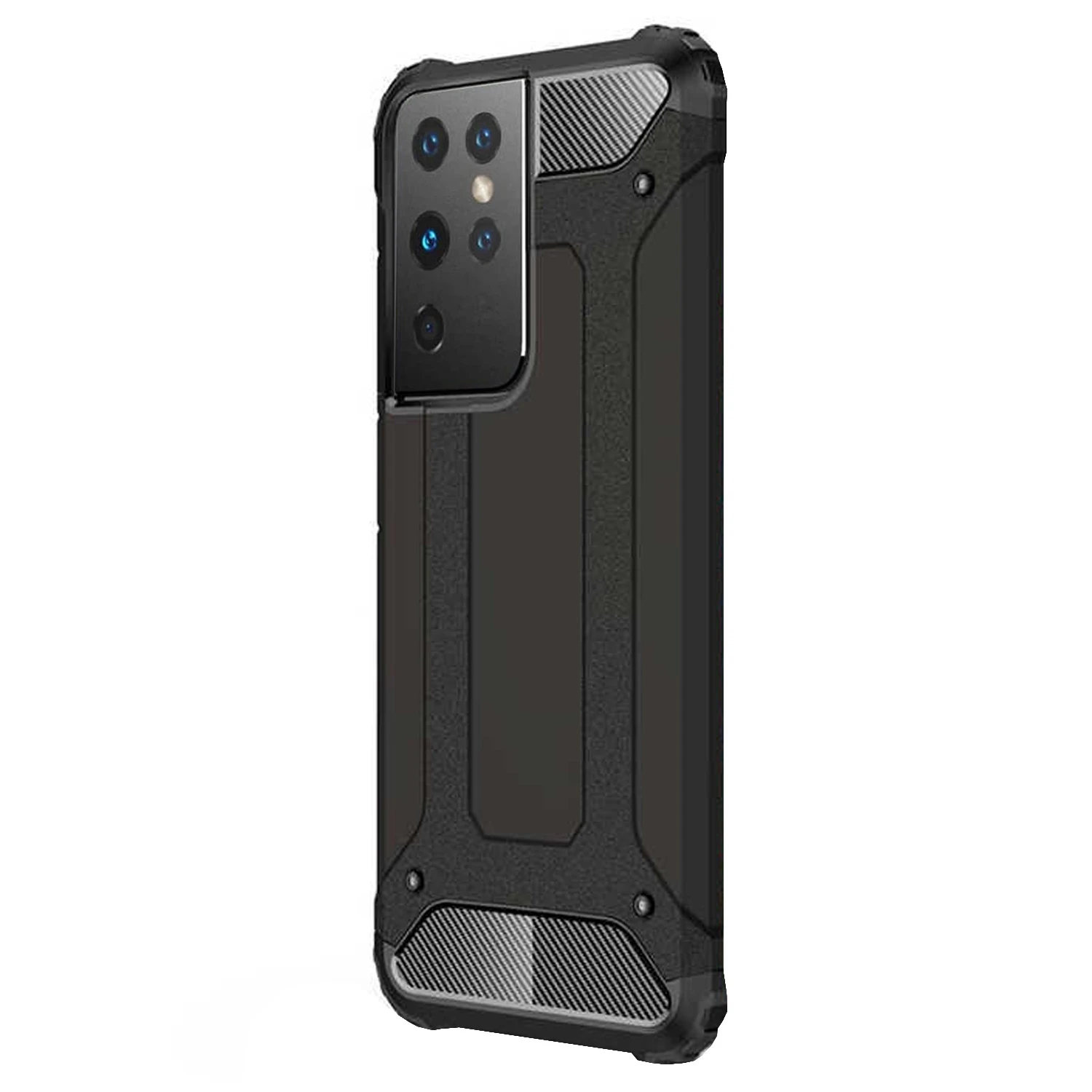 

Чехол для телефона, совместимый с Samsung Galaxy S21, ультрабронированный черный Чехол-бак