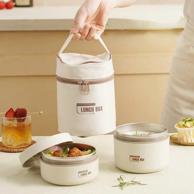 

Ланч-бокс из нержавеющей стали, чашка для питья с термосумкой