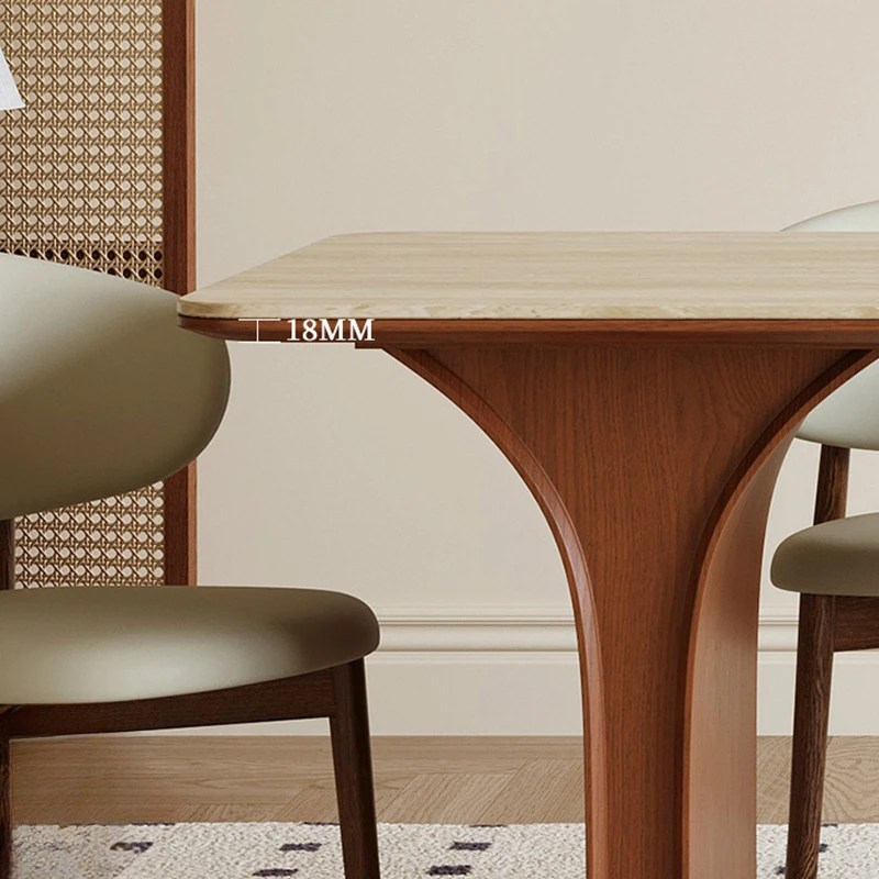 Французский винтажный обеденный стол в минималистском средневековом стиле