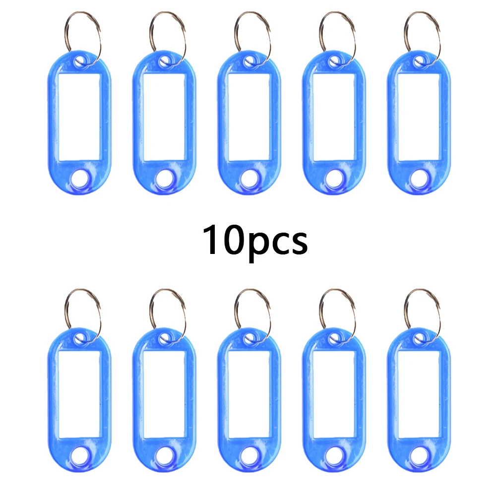 

10pc Blue Car Door Practical Plastic Label Keychain Label Community Access Control Dormitory Door Label Card Travel Luggage Tag