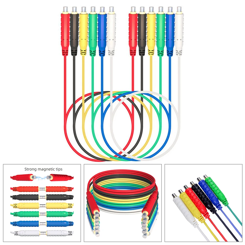 

Wires Green Blue Yellow Leads Red Soft 100cm Flexible Silicone 3.3ft Jumper Magnetic Black Test