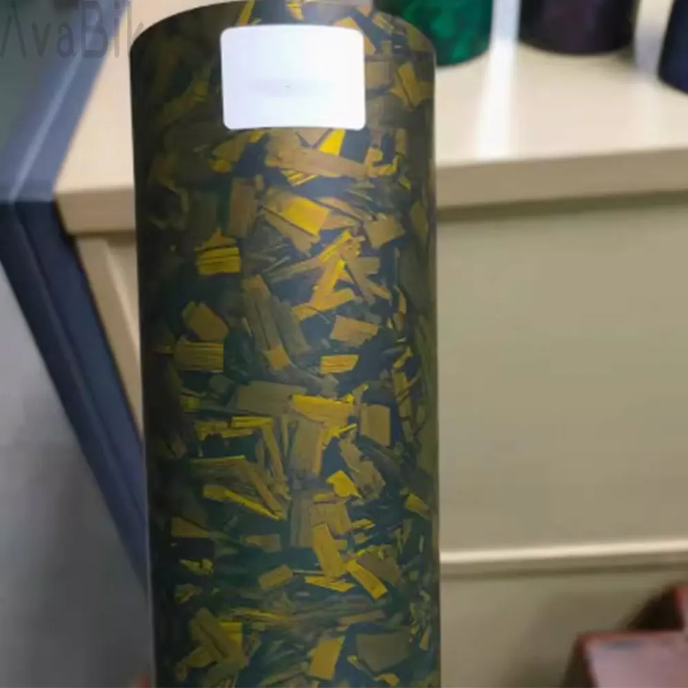 100x152 см PET- HD золотые матовые Сатиновые кованые Углеродные волоконные виниловые