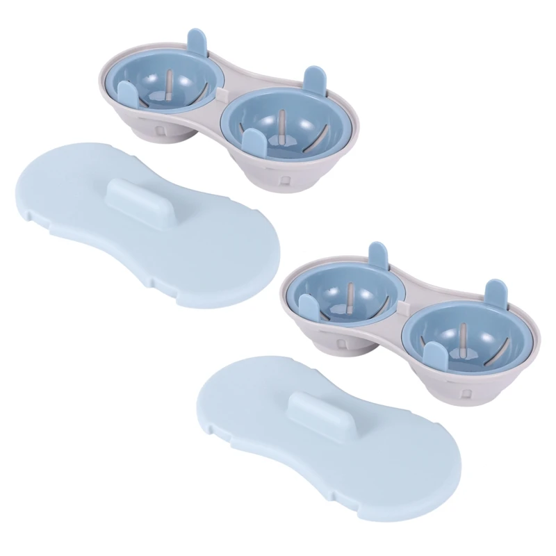 

2X Microwave Egg Poacher Cookware Double Cup Dual Cave High Capacity Design Egg Cooker Ultimate Collection Egg Poaching