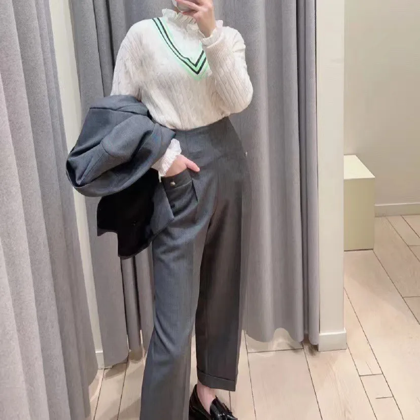 

Women Sweater Striped Knitted Pullover Casual Top