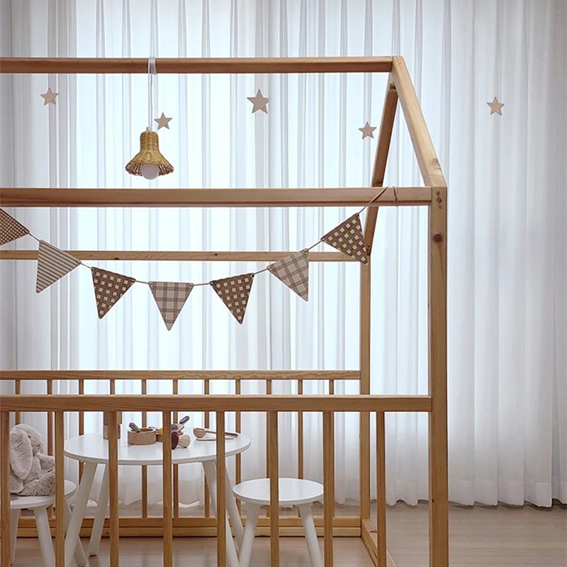 Деревянный треугольный флаг баннер на день рождения настенная висячая гирлянда