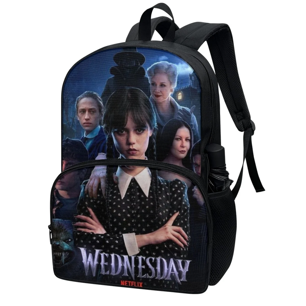 FORUDESIGNS Nevermore Academy Students Backpacks Wednesday TV ShowSchool Bags Lightweight Multi Pocket Bookbags Outdoor