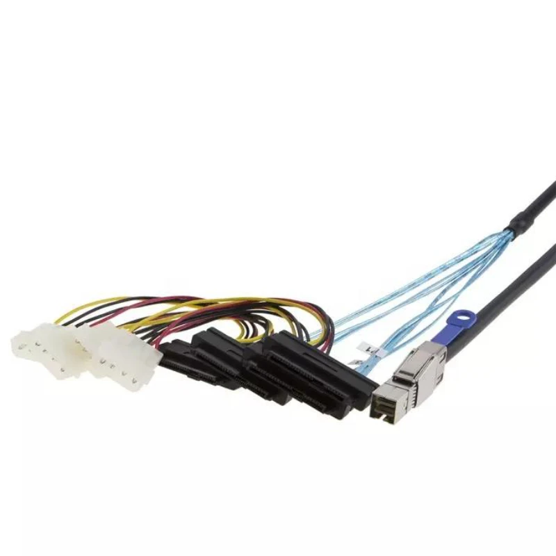 

1 метр внутренний Mini Sas 36p Φ к (4) 29-контактный фоторазъем с кабелем питания Idc