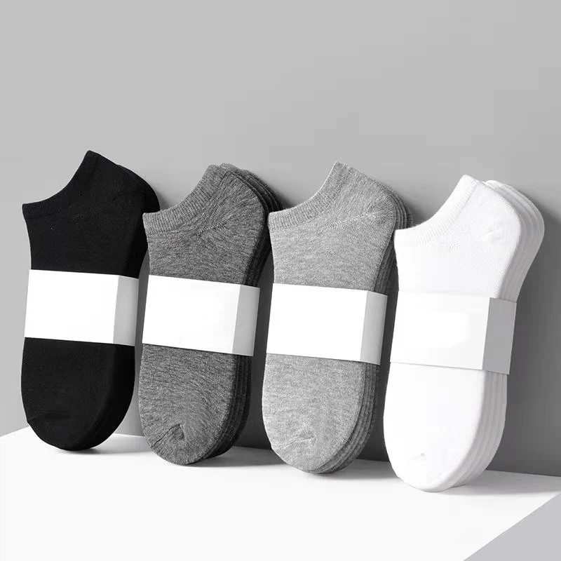 10 Pairs Men's Socks Invisible Breathable Cotton Sports Socks Men's Socks Women's Summer Black White Grey Wholesale Factory