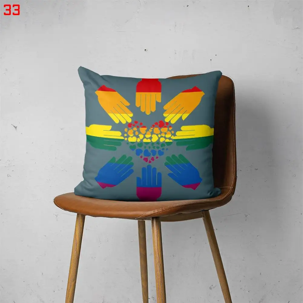 

PRIDE MONTH 00033 Customizable Bedroom Bed Sofa Hotel Car Lumbar Pillow Fashion Decorative Cover