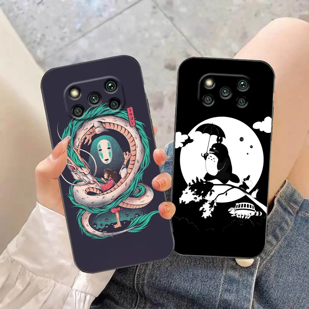 

Anime Spirited Away Totoro Cover Case For Xiaomi 11 11X 11T 12 12X Poco F1 X3 M3 F3 GT M4 X4 NFC Pro Lite 5G NE Carcasa Case