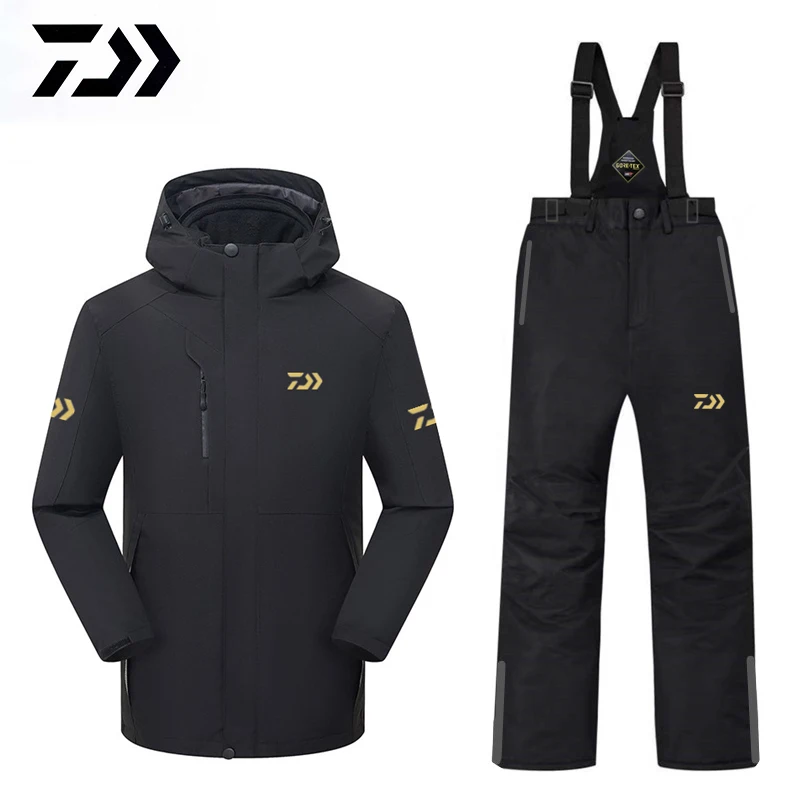 

Новая рыболовная одежда Daiwa, зимний рыболовный костюм, Мужская водонепроницаемая теплая куртка с подкладкой, съемный рыболовный костюм из д...