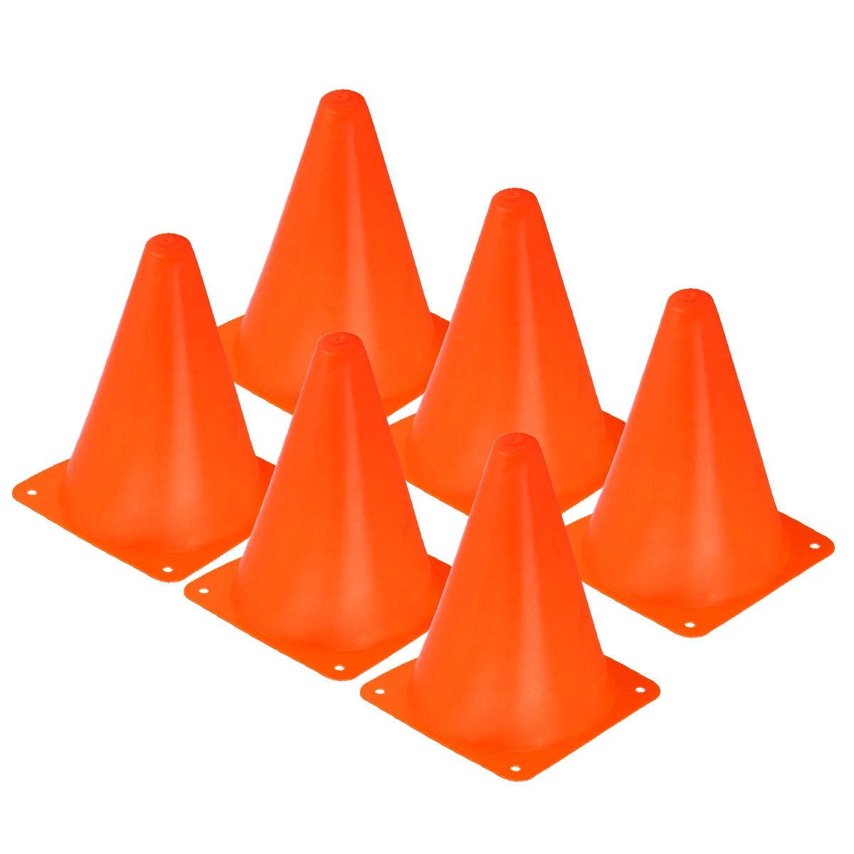 

12 Football Soccer Training Cones Outdoor Sports Obstacles Barriers for Kids Outdoor Gaming and Activity (Orange)