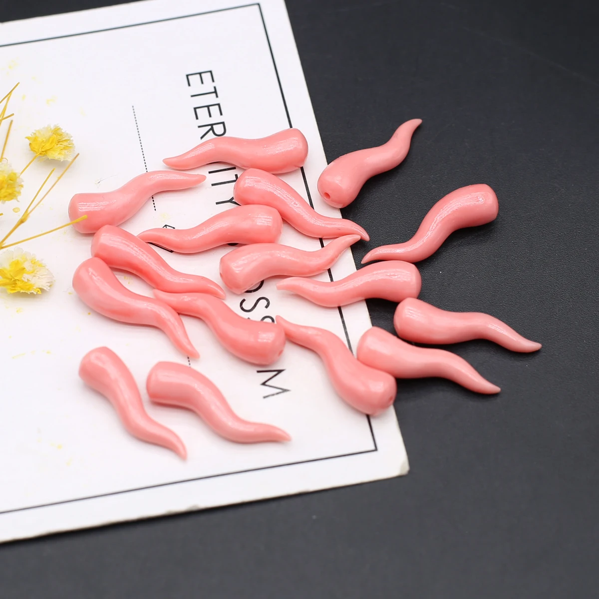 

10 PCS Synthetic Coral Through Hole Multiple Shapes Beads for Jewelry Making DIY Bracelet Necklace Accessories