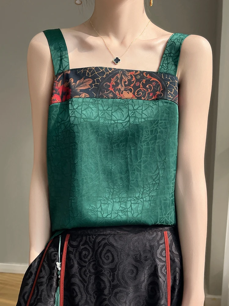 Майка женская атласная на бретельках