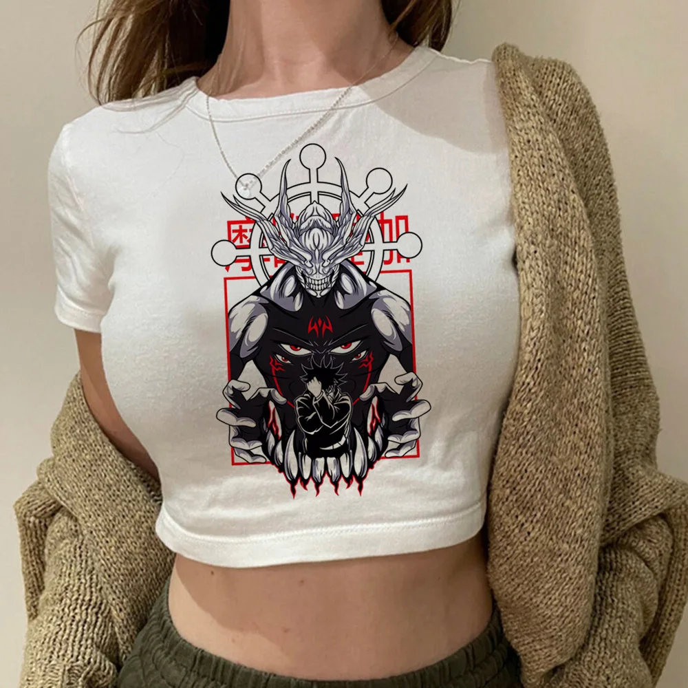 Jujutsu Kaisen Gojo укороченный топ Эстетический y2k babydoll милый gyaru shoujo стиль девушки в
