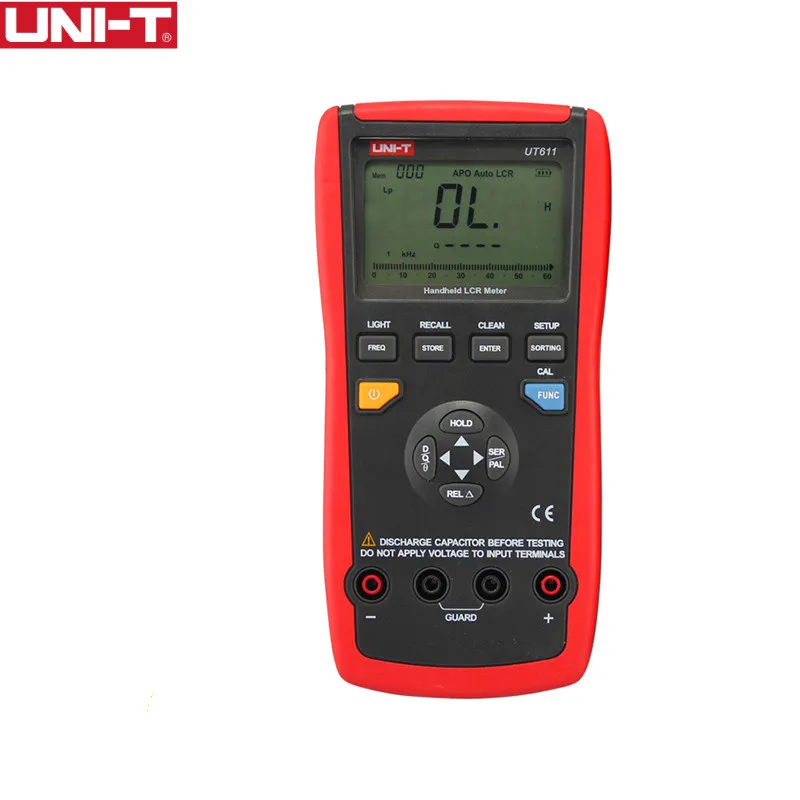 Φ UT611 UT612 UNI-T Meter Автоматический диапазон LCR с ЖК-дисплеем подсветкой хранение