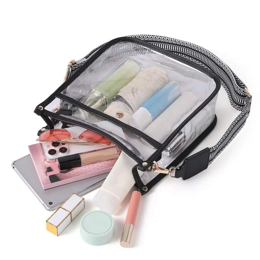 

Pvc Bag Stadium Approved Crossbody Bag Multifunctional Transparent Messenger for Women Men Ideal for Concerts Sports Events