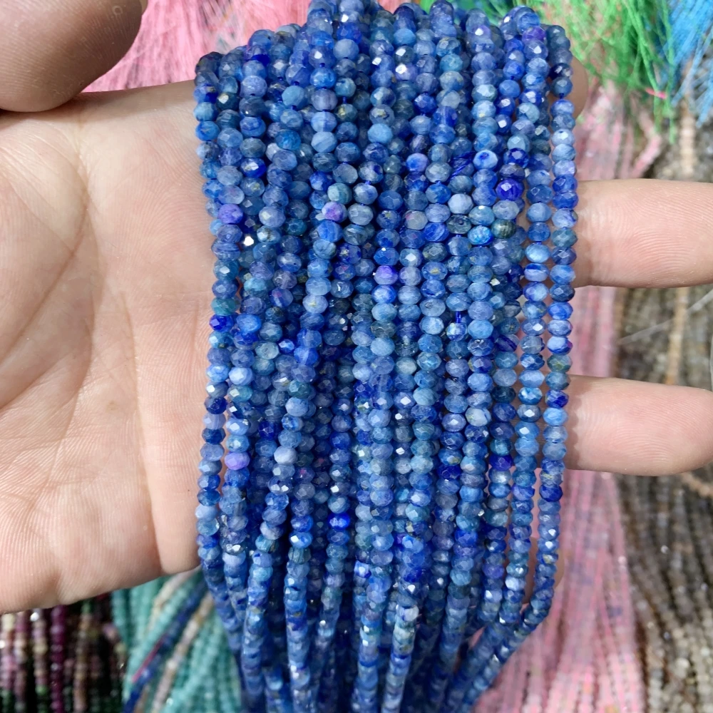 Бусины Из Натурального морганита рубина амазонита кианита ограненные бусины