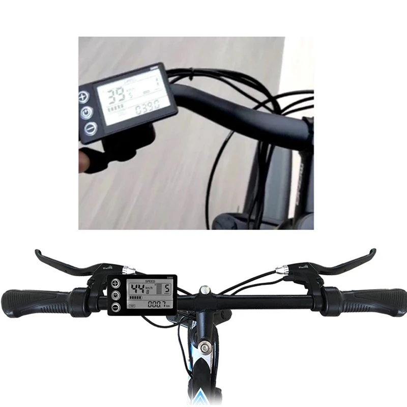 

S866 Electric Bike LCD Display Panel E-Bike 24V36V48V LCD Display 22.2Mm IP65 SM Plug Electric Bike LCD Display Part