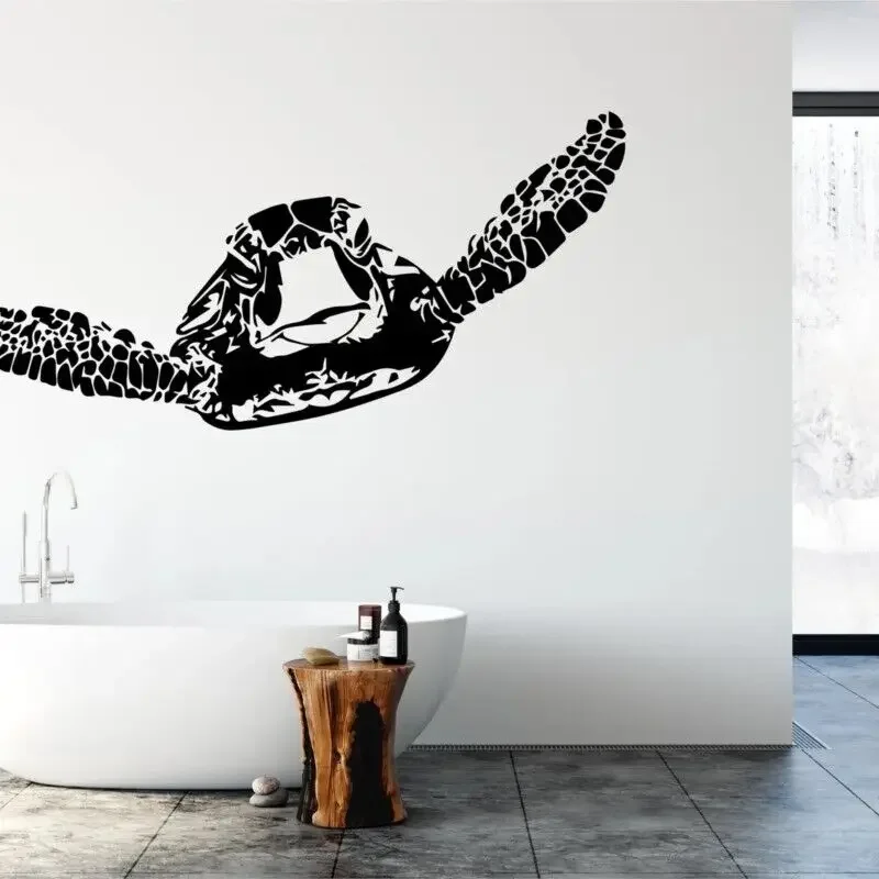 Виниловое украшение в виде черепахи искусство стен Высококачественная Наклейка