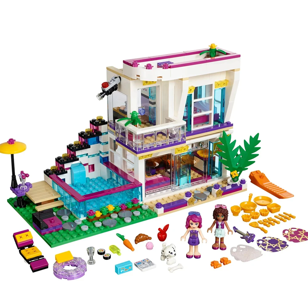 

New Pop Star Livi's House Building Block Friends Fit 41135 10496 Bricks for Girls Figures Bricks Toys Children Kid Gift Diy Set