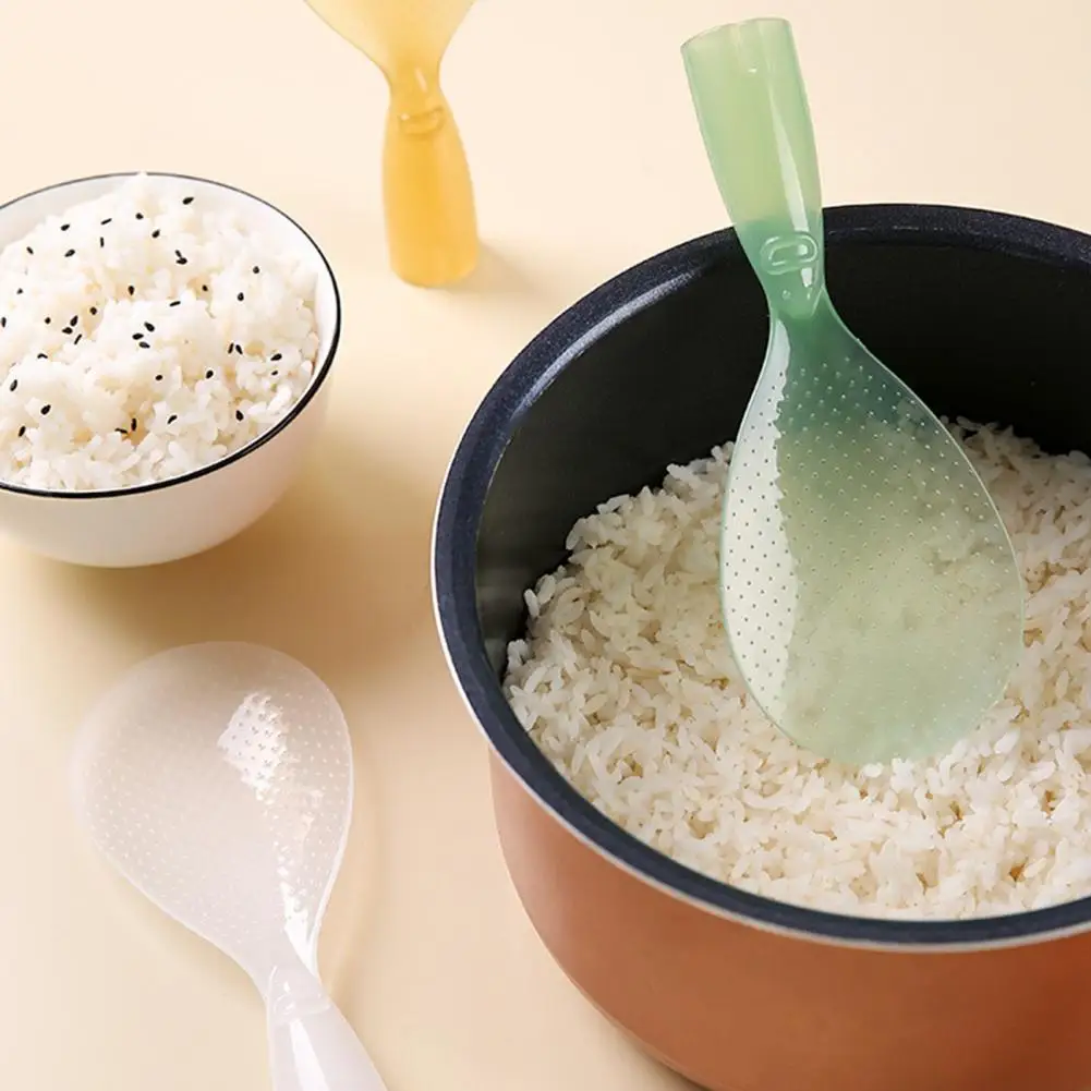 

Practical Cooking Spoons Comfortable Grip Convenient Clear Design Rice Scoops Smooth Rice Spoons Kitchen Accessories