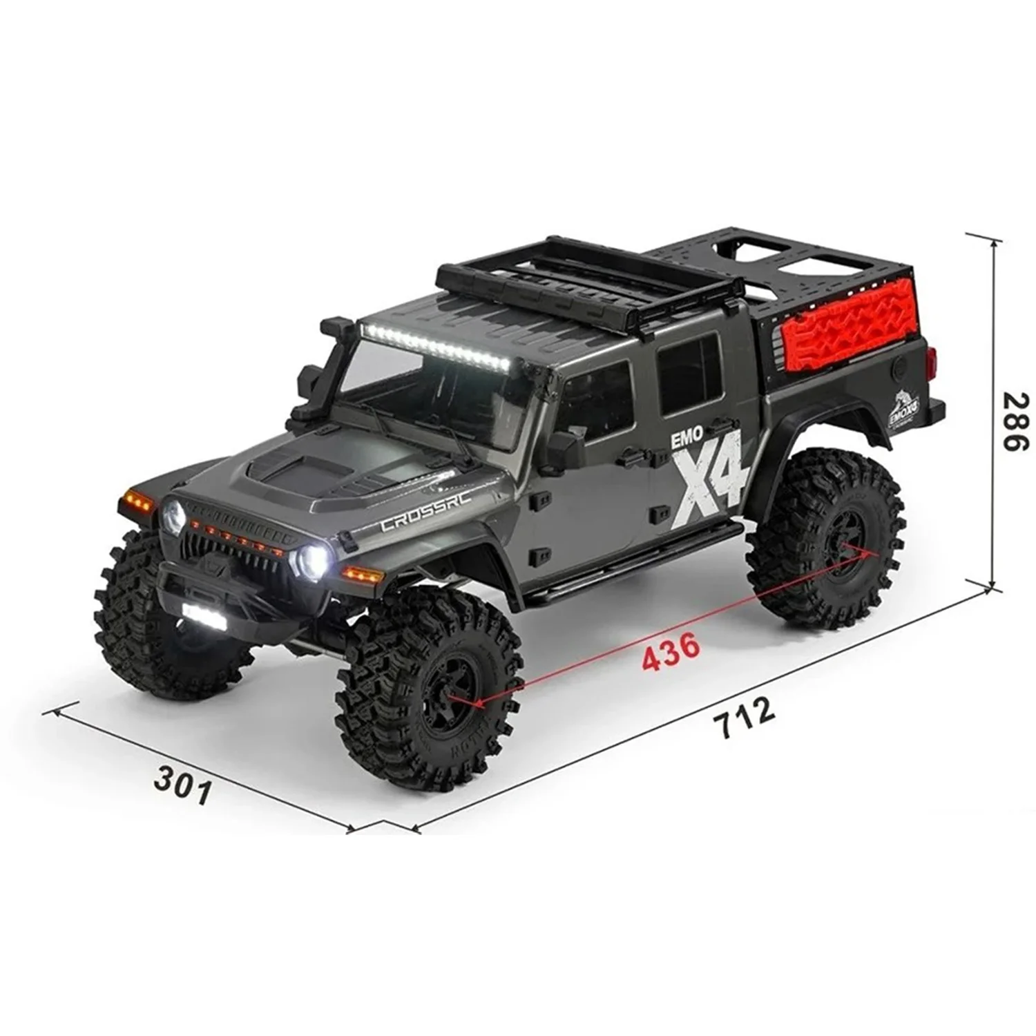 4WD CORSSRC 1/8 RC Гусеничный EMO X4 Альпинистские автомобили 4x4 Внедорожники 2-скоростная