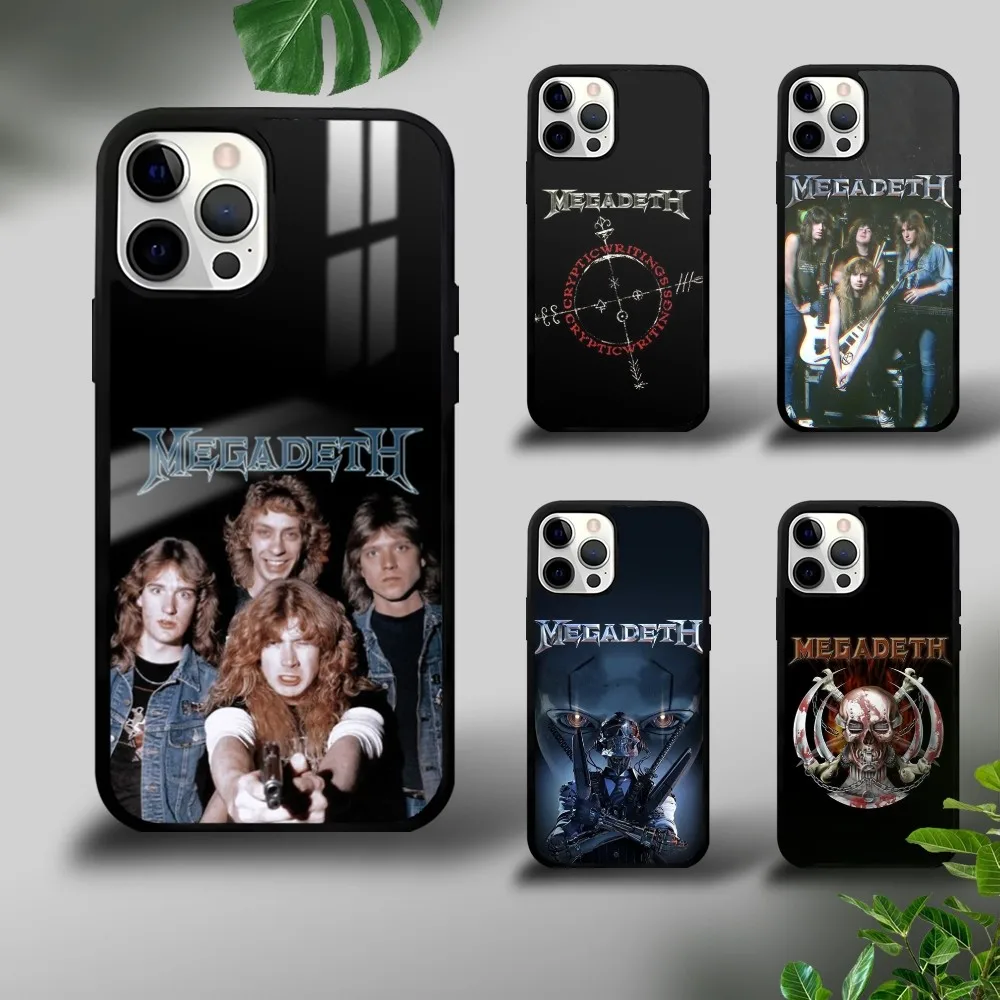 Чехол для телефона Music Rock M-Megadeth iPhone 16 15 14 13 12 11 Pro Xs Max Mini Plus Celulares Hard Funda