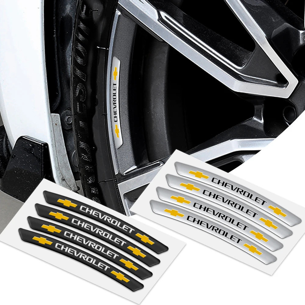 

4pcs 3D Aluminum Badge Wheel Hub Sticker Rim Decoration Decals For Chevrolet Cruze Lacetti Captiva SS Z71 Equinox Trax