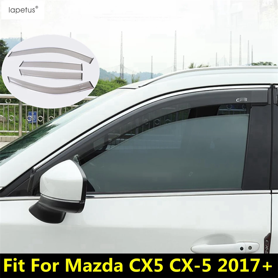 

4PCS Car Auto Side Window Smoke Tinted Wind Guard Sun Visors Rain Shade Shelter Cover Accessories For Mazda CX5 CX-5 2017 - 2022