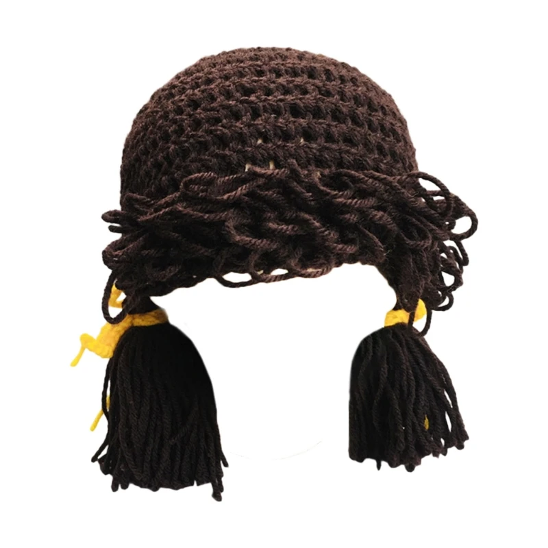 

Newborn Photography Props Knitted Crochet Hat Baby Infants Braided Beanie Cap