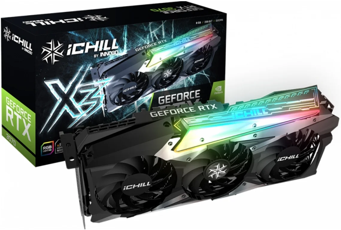 

Inno3D RTX 3070 8G Ice Dragon Edition LHR lock hashrate graphics card