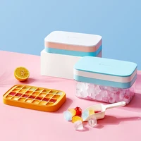 press type silicone ice cube maker with lid ice storage box household square ice maker ice maker 2022 cooling in summer