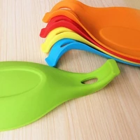 1pc novelty candy color kitchen tools heat resistant silicone put a spoon mat insulation mat placemat