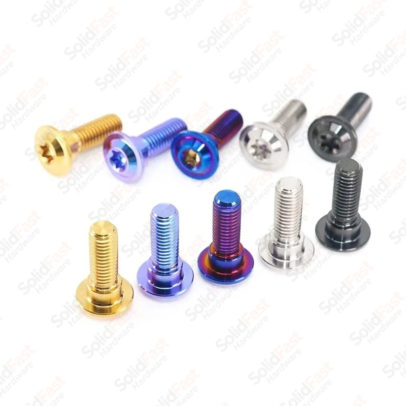 Титановые болты M8 с головкой Torx Pan Head, цветные винты из сплава TC4 для тормозных дисков, аксессуары для модификации мотоциклов и велосипедов (art.: 3920db6eb8b82) - 3920db6eb8b82