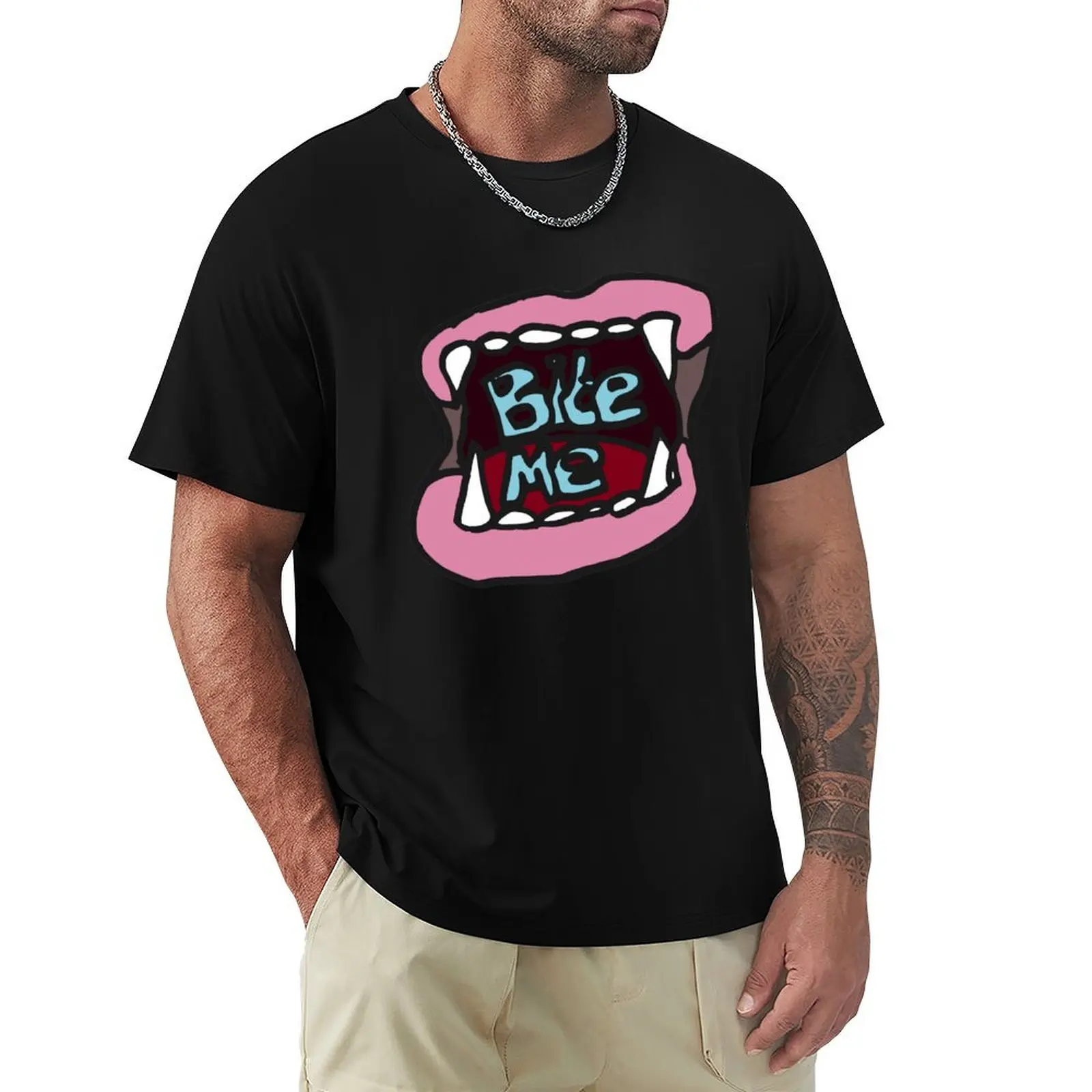 Фото Zef - Bite me T-Shirt Долговечная повседневная футболка №1