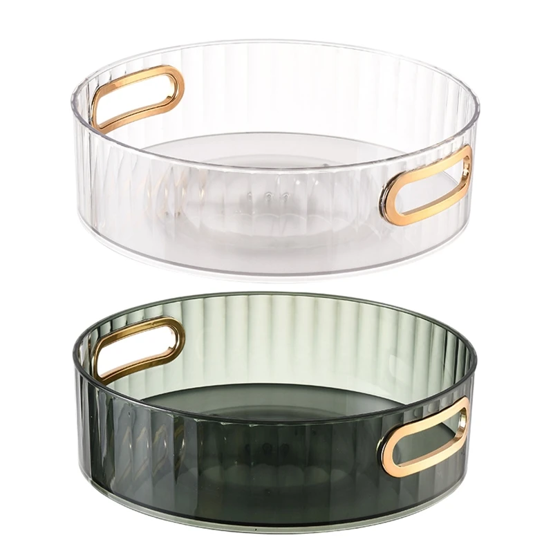 

360 Rotation Storage Plate Non-Slip Spice Round Rack Plate Organizer for Dining Table Snacks Candy Container