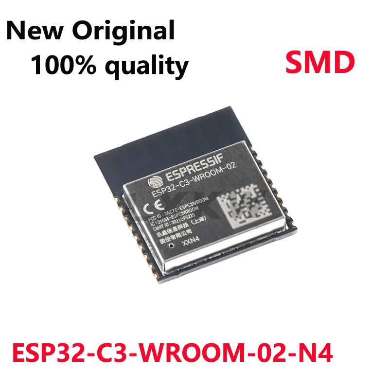 (1 шт.) Новый оригинальный ESP32-C3-WROOM-02-N4 2 4 ГГц WiFi + Bluetooth BLE5.0 модуль беспроводного