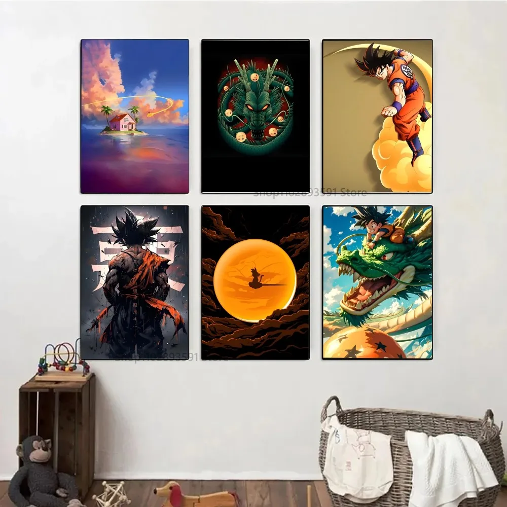 Постер D-Dragonball из аниме бумажный плакат с принтом для дома гостиной спальни входа