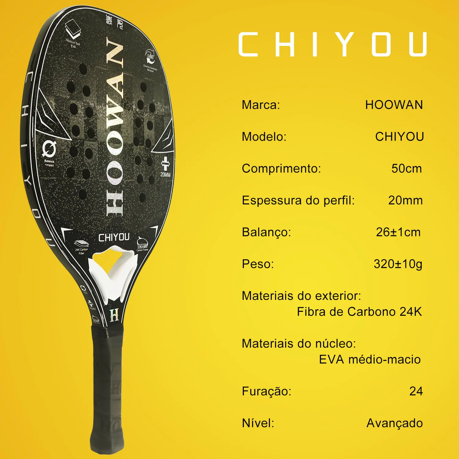 Рисунок 2 - Ракетка для пляжного тенниса HOOWAN Chiyou 24K